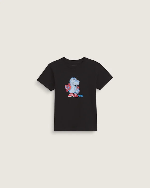 Little Kids Prehistoric Skater T-Shirt - Black