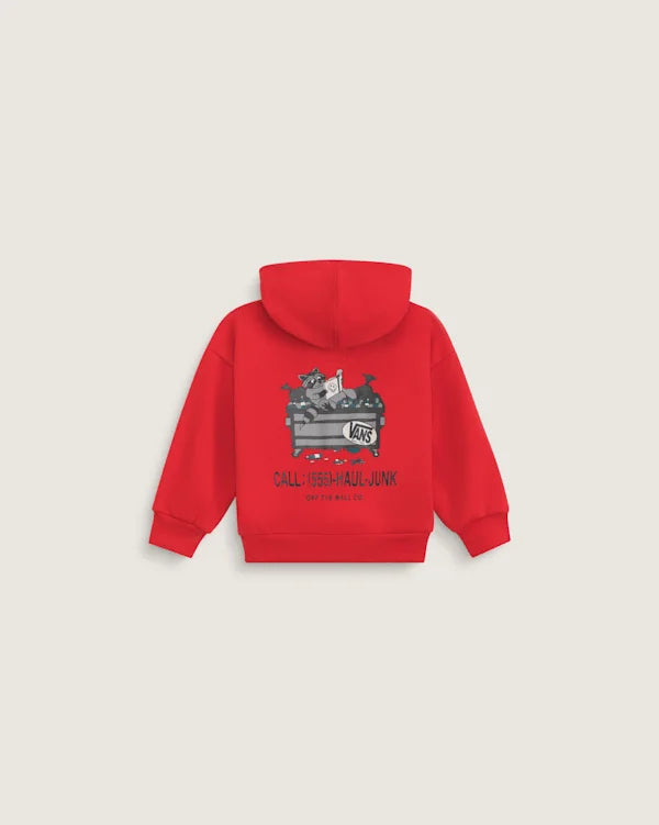 Little Kids Dumpster Raccoon Zip Hoodie - Racing Red