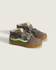 Little Kids Sk8-Mid V Shoe - Camo Gecko Green