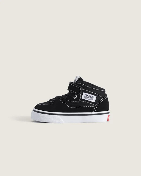 Toddler Half Cab Decon Shoe - Suede Black / White