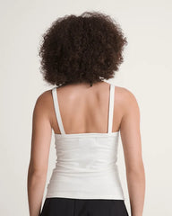 Niki Fitted Cami Tank Top - Blanc De Blanc White