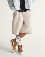 Check-5 Baggy Denim Shorts - Natural Seed Beige