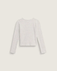 Kids Teri Confetti Rib Long Sleeve Shirt - Marshmallow White