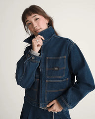 Emily Boxy Work Wear Jacket - Dark Rise Black