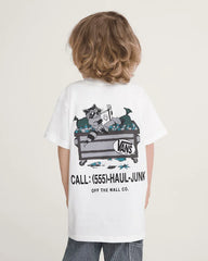 Little Kids Dumpster Raccoon T-Shirt - White