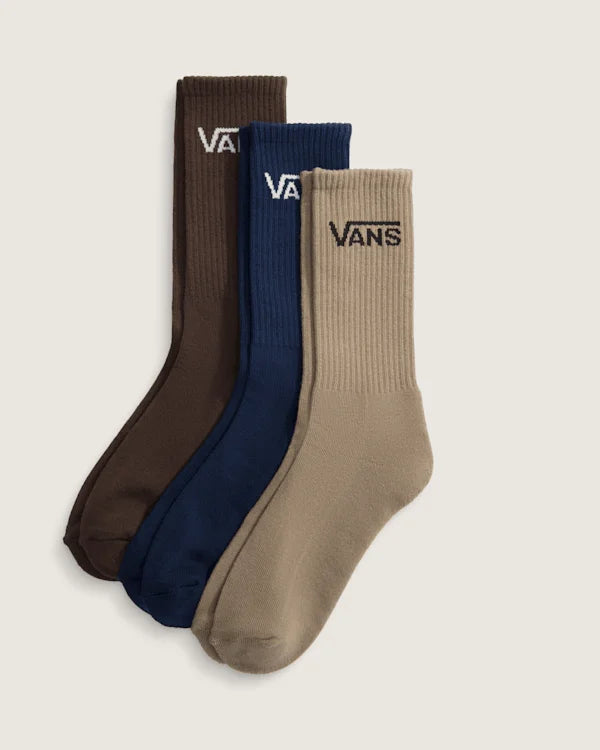 Classic Crew Socks - Bay Leaf Brown / Brown / Blue