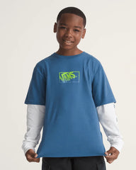 Kids Twofer Long Sleeve Shirt - True Navy Blue