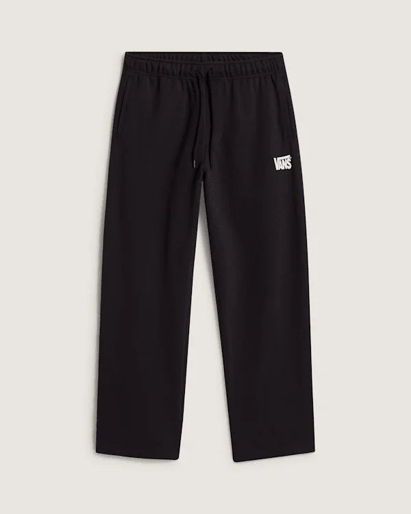 Stretch Logo Straight Leg Fleece Pant - Black