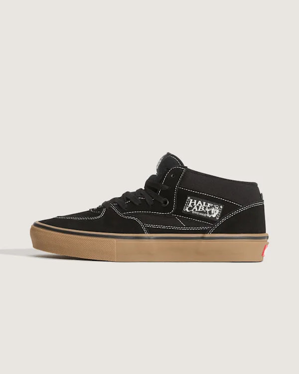 Skate Half Cab Shoe - Gum Black / White