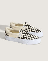 Premium Slip-On Checkerboard Shoe - Checkerboard Black / Off White