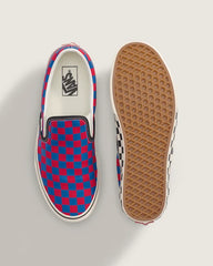 Classic Slip-On Checkerboard Shoe - Checkerboard Red / Blue