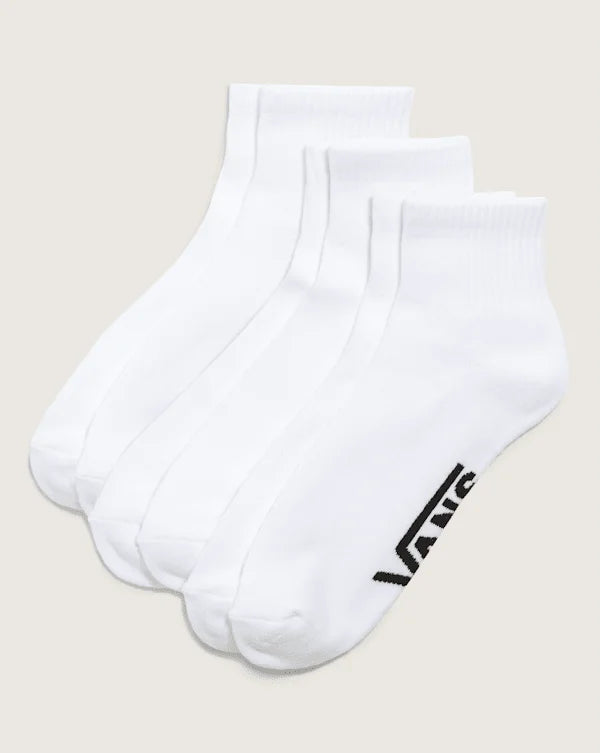 Classic Quarter Crew Socks - White