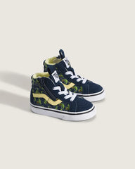 Toddler Sk8-Hi Side Zip Shoe - Glow-in-the-Dark Navy Blue / Yellow