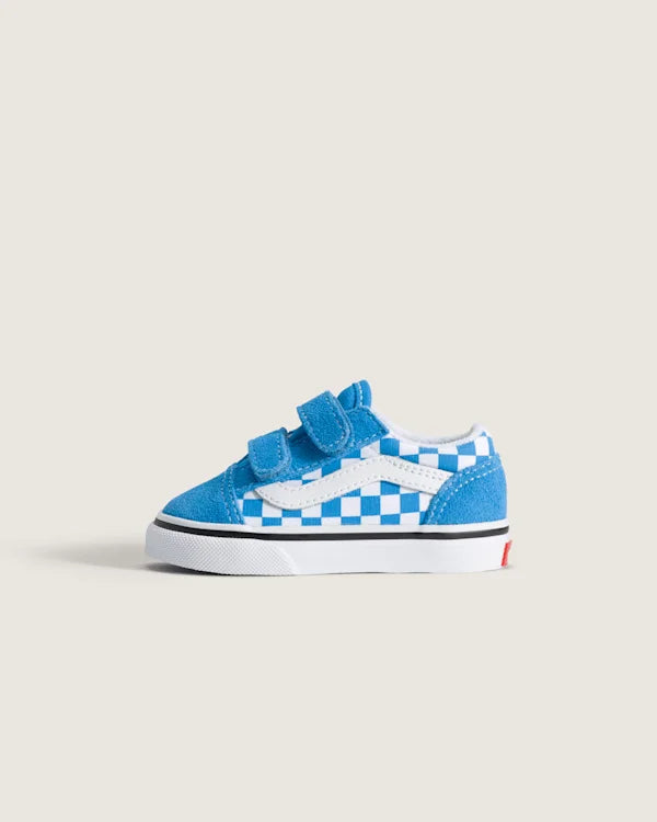 Toddler Old Skool V Checkerboard Shoe - Checkerboard Bright Azure Blue