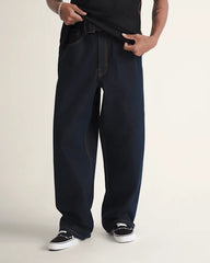 Check-5 Baggy Denim Pants - Dark Rinse Blue