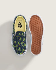Little Kids Classic Slip-On Shoe - Glow-in-the-Dark Navy Blue / Yellow