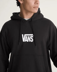 Stretch Logo Pullover Hoodie - Black / White