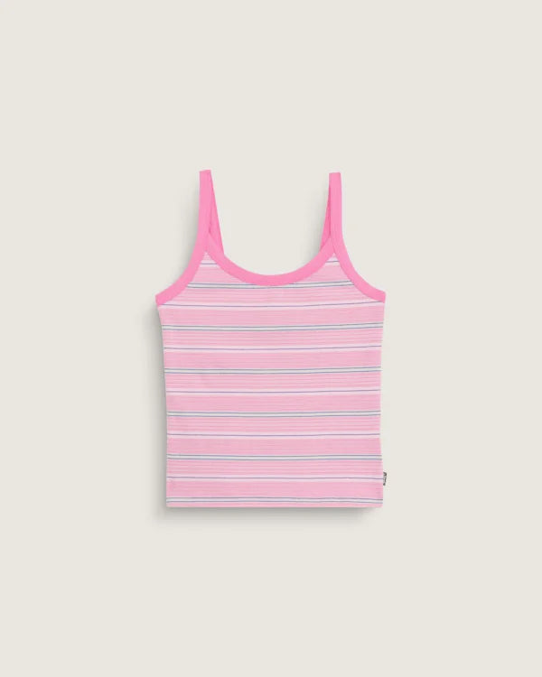 Niki Striped Tank Top - Fizz Pink
