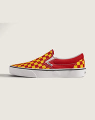 Game Day Classic Slip-On Checkerboard Shoe - Checkerboard Yellow / Red