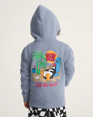 Little Kids Yolo Penguin Zip Hoodie - Glacial Slate Blue