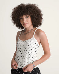 Cross Back Tank Top - Marshmallow White