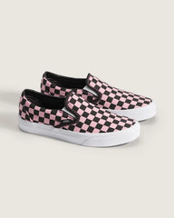 Classic Slip-On Checkerboard Shoe - Pink / Black
