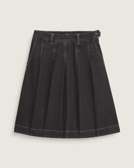 Authentic Chino Denim Skirt - Rinse Black