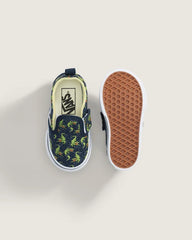 Toddler Classic Slip-On V Shoe - Glow-in-the-Dark Navy Blue / Yellow