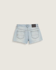 Check-5 Low Rise Mini Shorts - Light Stonewash Blue