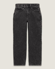 Kids Check-5 Baggy Denim Pants - Stonewash Black