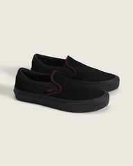 Skate Slip-On Shoe - Black / Black / Red