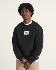 Stretch Logo Crew Sweatshirt - Black / White