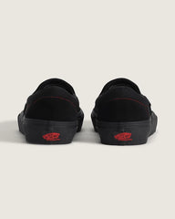 Skate Slip-On Shoe - Black / Black / Red