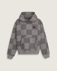 Stretch Logo Checkerboard Pullover Hoodie - Pewter