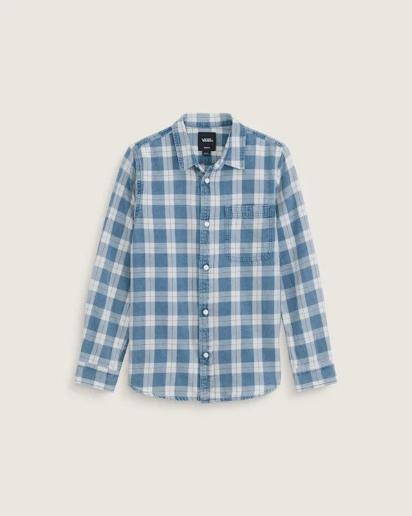 Kids Lawson Solid Oxford Long Sleeve Shirt - Bleach Indigo