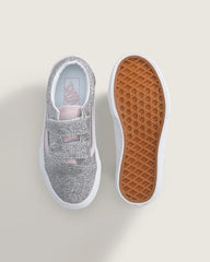 Little Kids Old Skool V Shoe - Glitter Silver / Pale Petal