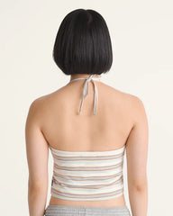 High Neck Halter - Almond Crisp Beige