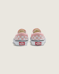 Little Kids Classic Slip-On Checkerboard Shoe - Checkerboard Powder Pink / True White