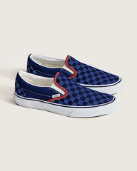 Classic Slip-On Checkerboard Shoe - Checkerboard Navy / Blue