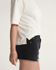 Check-5 Low Rise Mini Shorts - Rinse Black