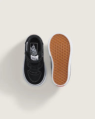 Toddler Half Cab Decon Shoe - Suede Black / White