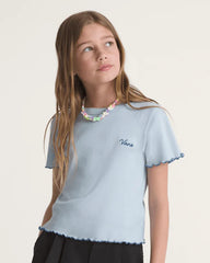 Kids Gabby Knit Shirt - Soft Slate Blue