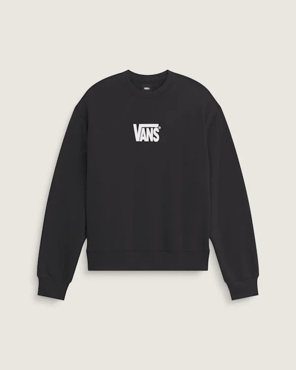Stretch Logo Crew Sweatshirt - Black / White