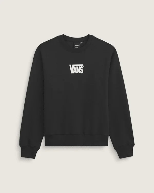 Stretch Logo Crew Sweatshirt - Black / White