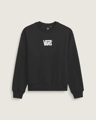 Stretch Logo Crew Sweatshirt - Black / White