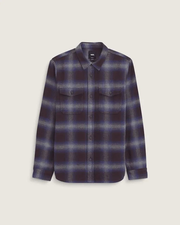 Kids Bixby Plaid Flannel Shirt - Dark Port Red / Pewter Heather Grey