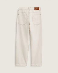 Premium Check-5 Loose Denim Pants - Natural Seed Beige