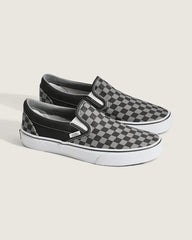 Classic Slip-On Checkerboard Shoe - Checkerboard Black / Pewter Grey