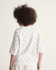 Classmate Check Sweatshirt - Egret White