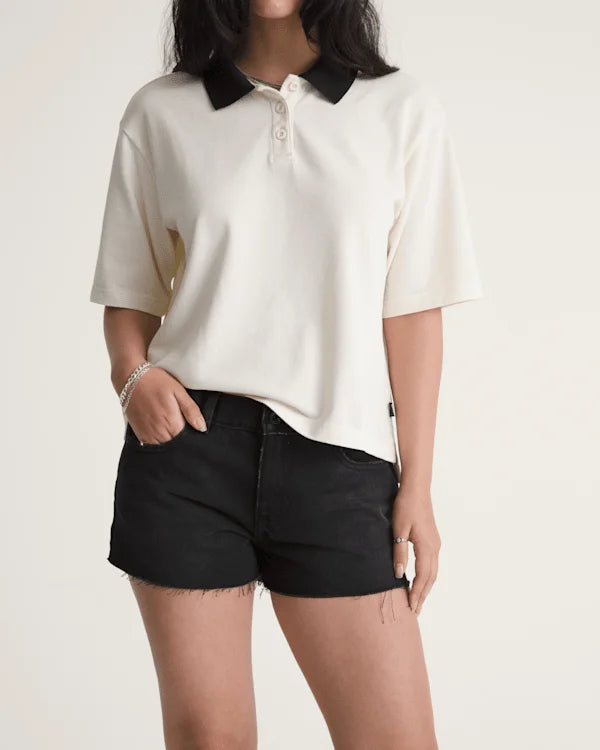 Check-5 Low Rise Mini Shorts - Rinse Black